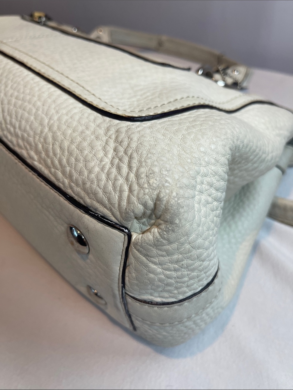 Coach G1085-F14686 Penelope Crème Pebbled Leather Tote/Shoulder Bag Ivory Cream - Picture 10 of 14